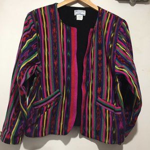 VINTAGE BRIDGEHEAD MULTICOLOR OPEN FRONT JACKETS SIZE L